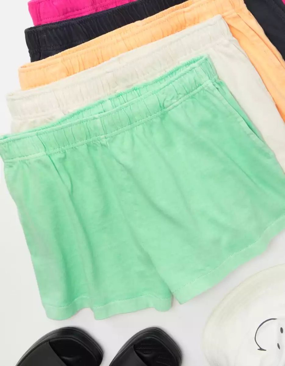 Shorts American Eagle AE Sun Set Knit Vert Femme | CXA-85831830